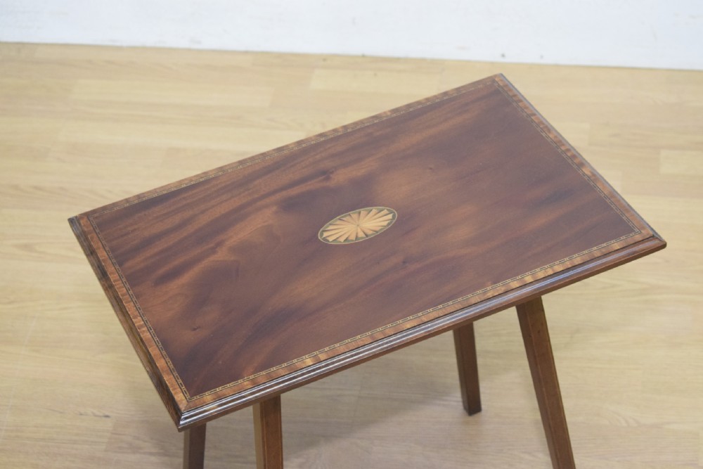 Antique Edwardian Mahogany Inlaid Table  View III