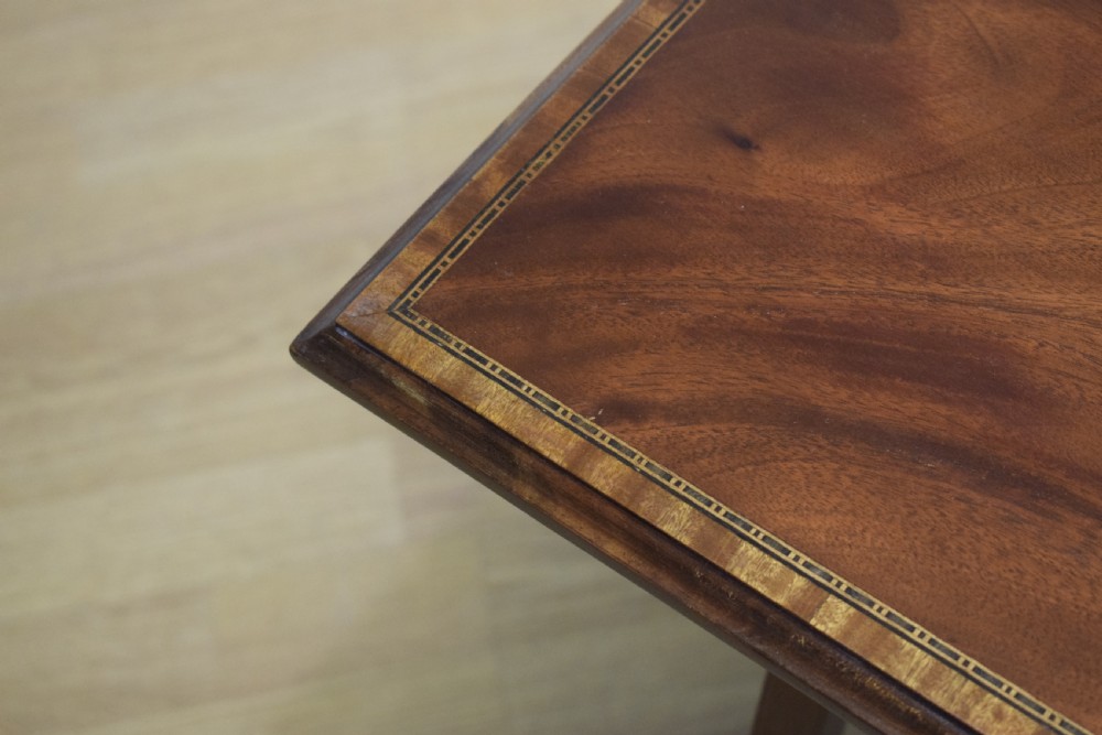 Antique Edwardian Mahogany Inlaid Table  View V