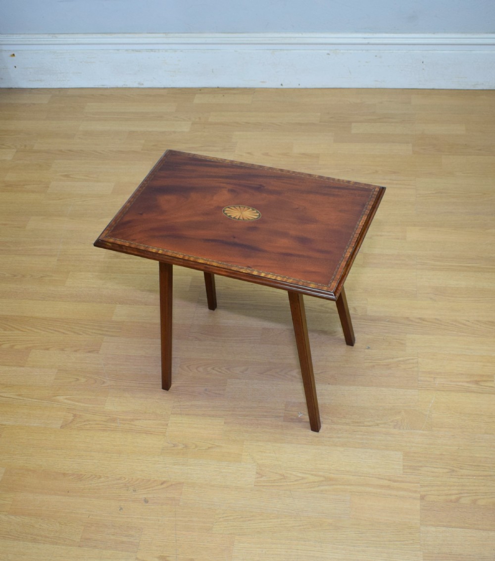 Antique Edwardian Mahogany Inlaid Table  View VII
