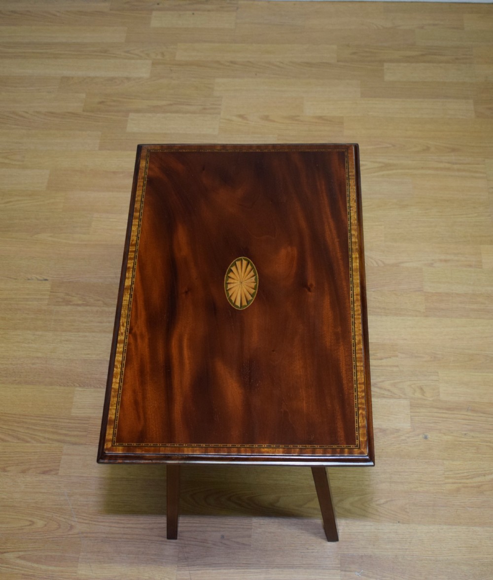 Antique Edwardian Mahogany Inlaid Table  View XIV