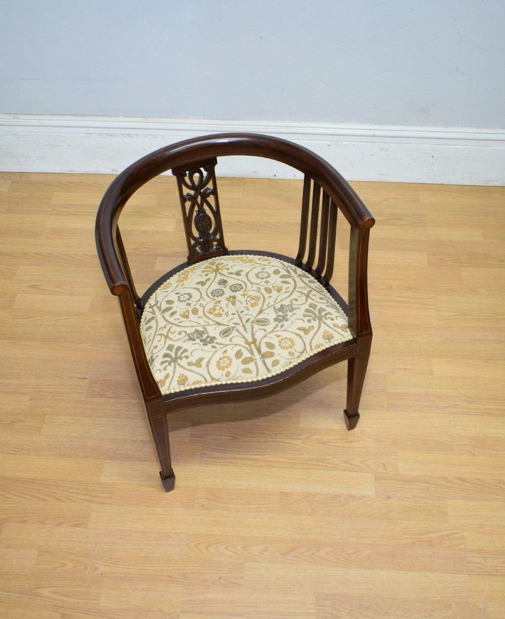 Antique Victorian Inlaid Bedroom Chair View V