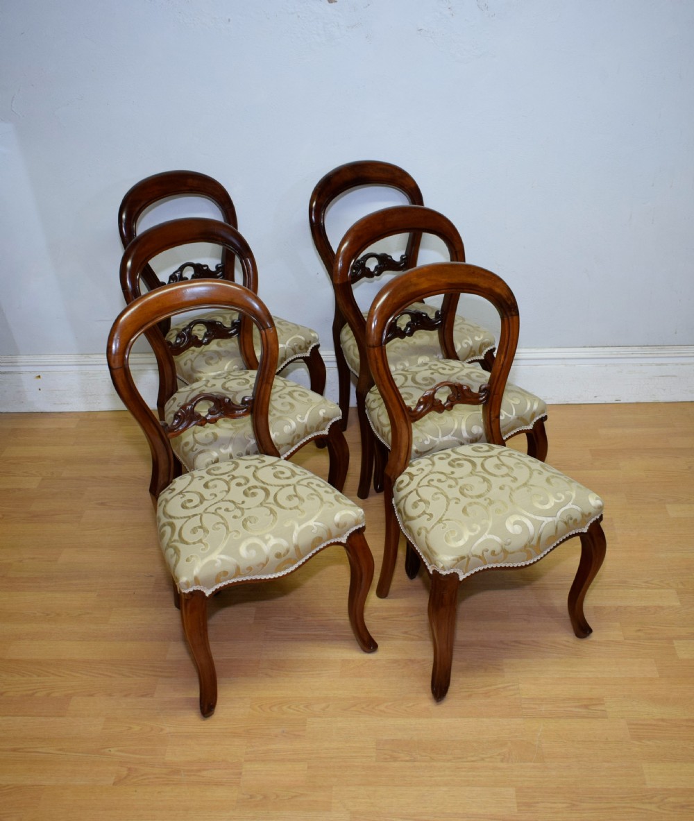 Antique Set of 6 Victorian Dining Chairs