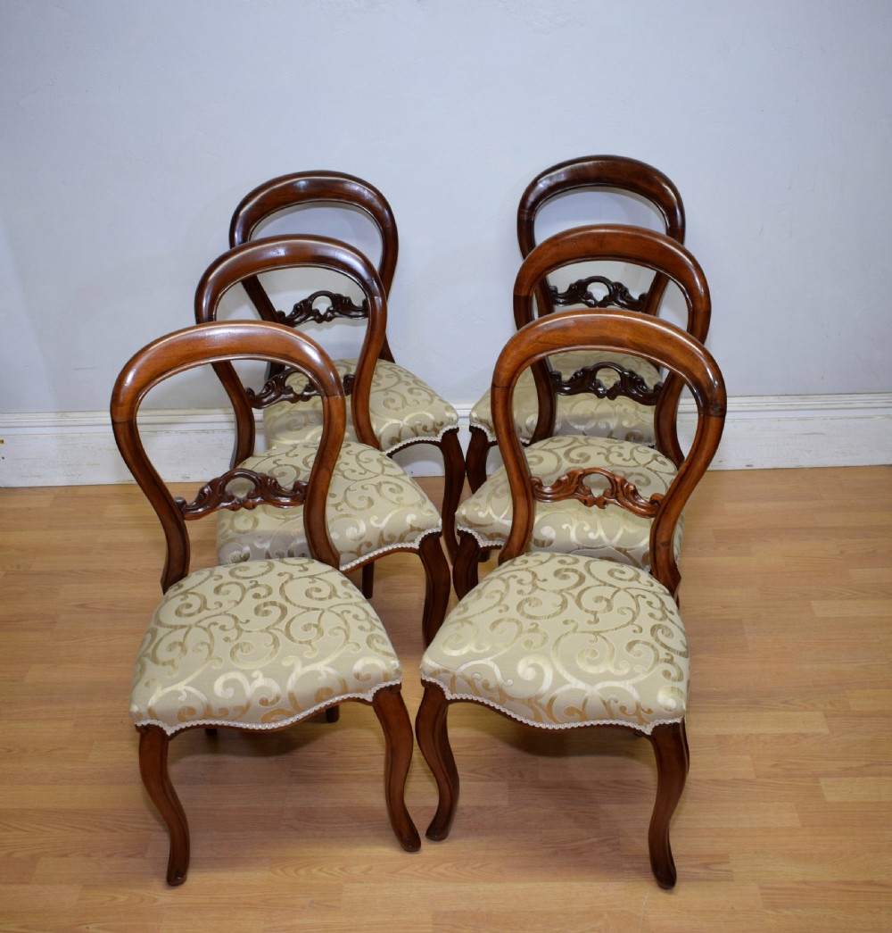 Antique Set of 6 Victorian Dining Chairs View V