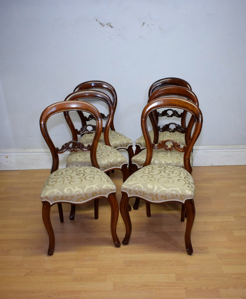 Antique Set of 6 Victorian Dining Chairs View VI