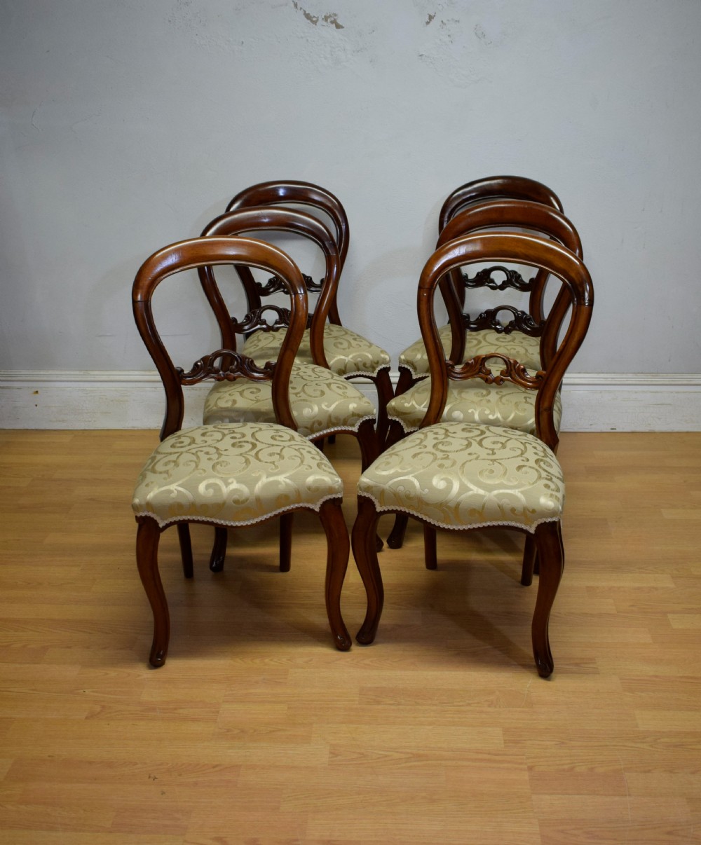 Antique Set of 6 Victorian Dining Chairs View VII