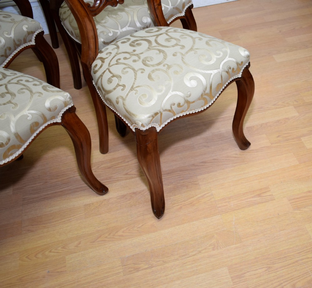 Antique Set of 6 Victorian Dining Chairs View X
