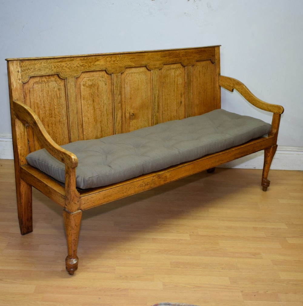 Antique Georgian Oak Settle 6ft View II