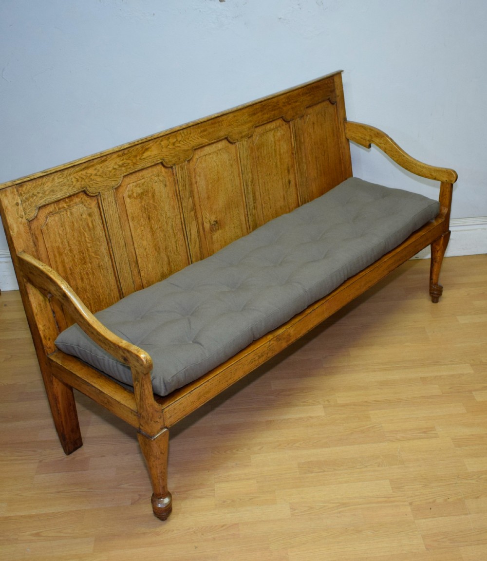 Antique Georgian Oak Settle 6ft View III