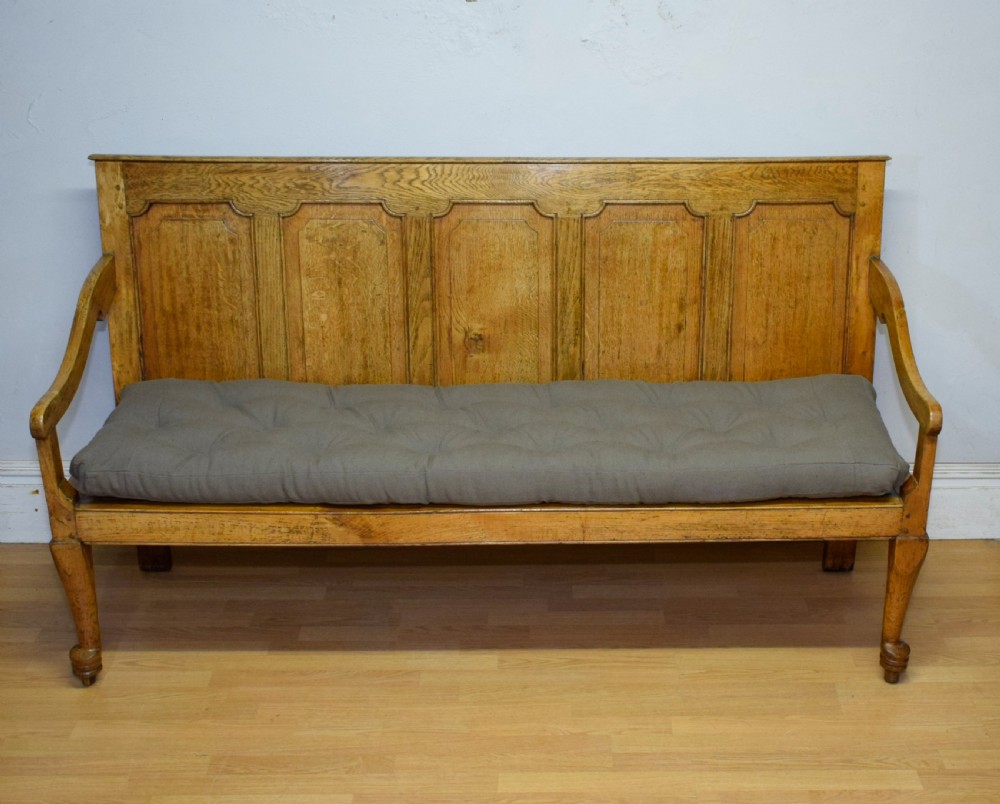 Antique Georgian Oak Settle 6ft View IV