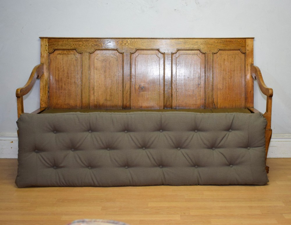 Antique Georgian Oak Settle 6ft View V