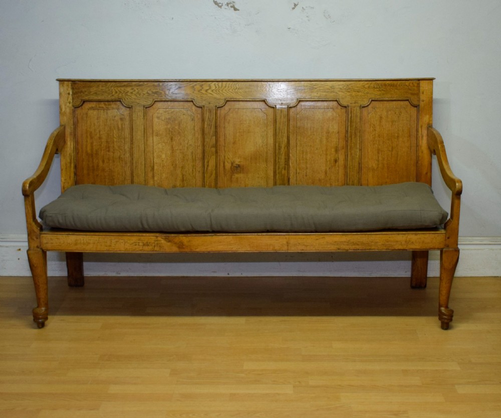 Antique Georgian Oak Settle 6ft View VI