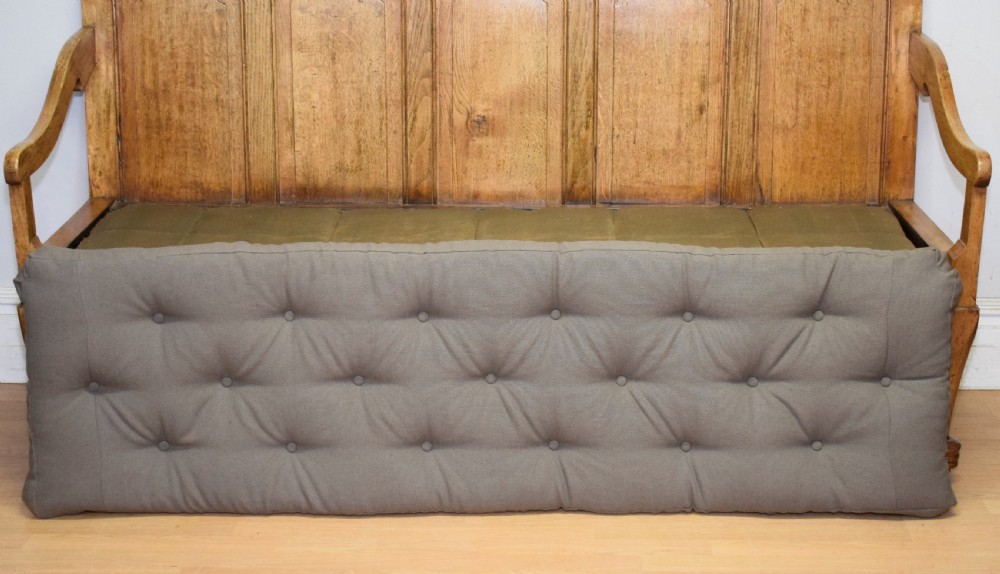 Antique Georgian Oak Settle 6ft View VII