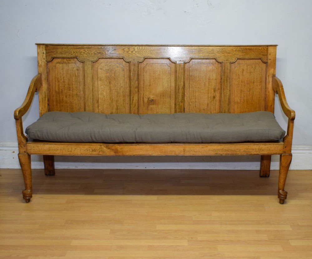 Antique Georgian Oak Settle 6ft View VIII