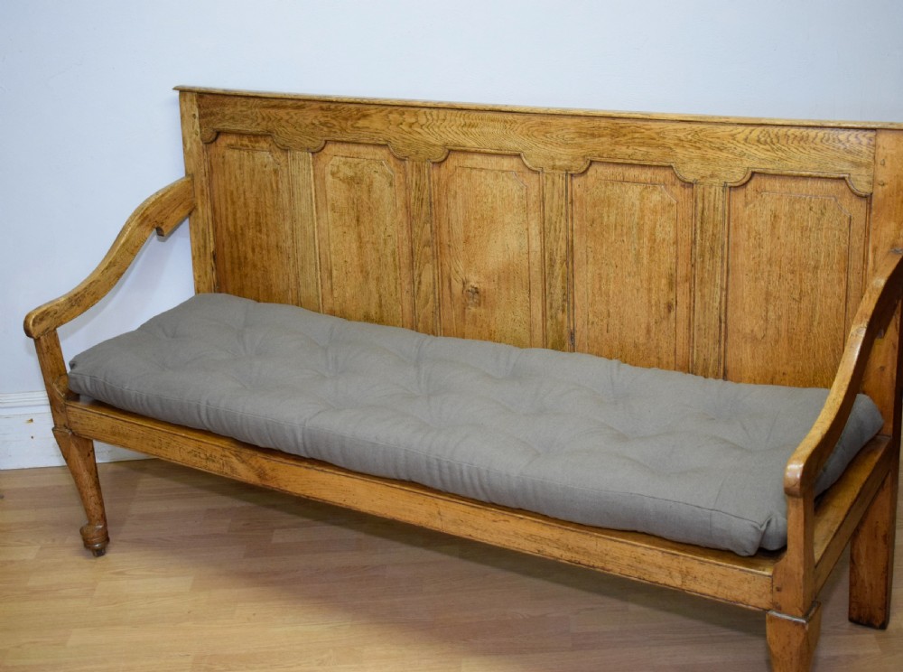 Antique Georgian Oak Settle 6ft View XI