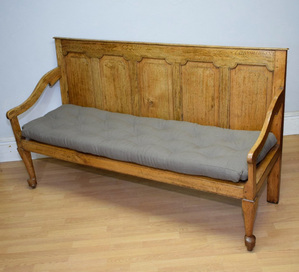 Antique Georgian Oak Settle 6ft View XII