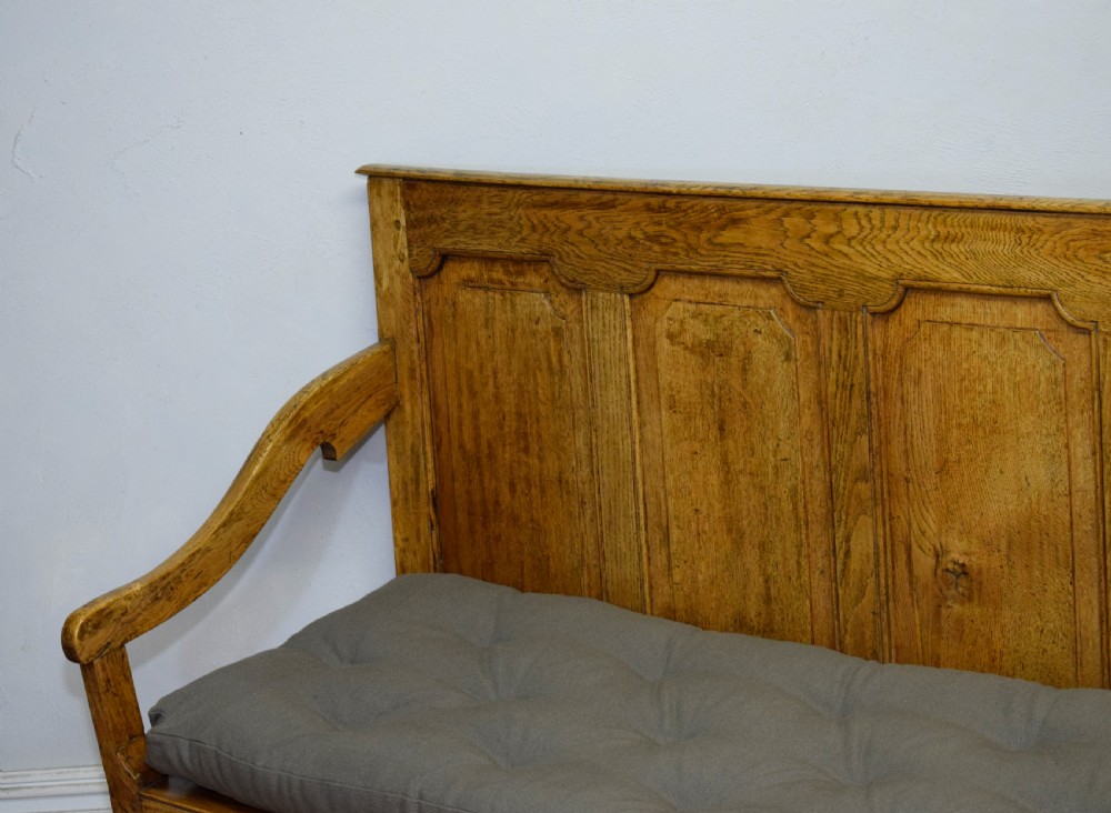 Antique Georgian Oak Settle 6ft View XV