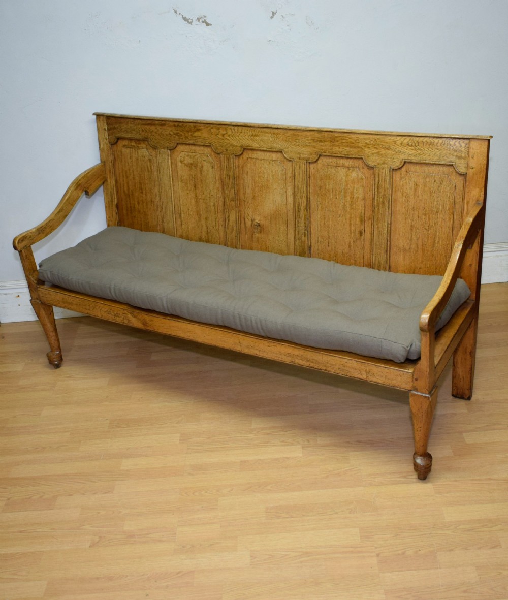 Antique Georgian Oak Settle 6ft View XVI