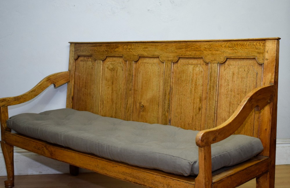 Antique Georgian Oak Settle 6ft View XVII