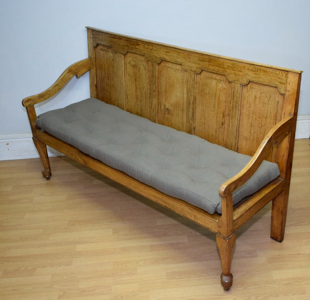 Antique Georgian Oak Settle 6ft View XVIII