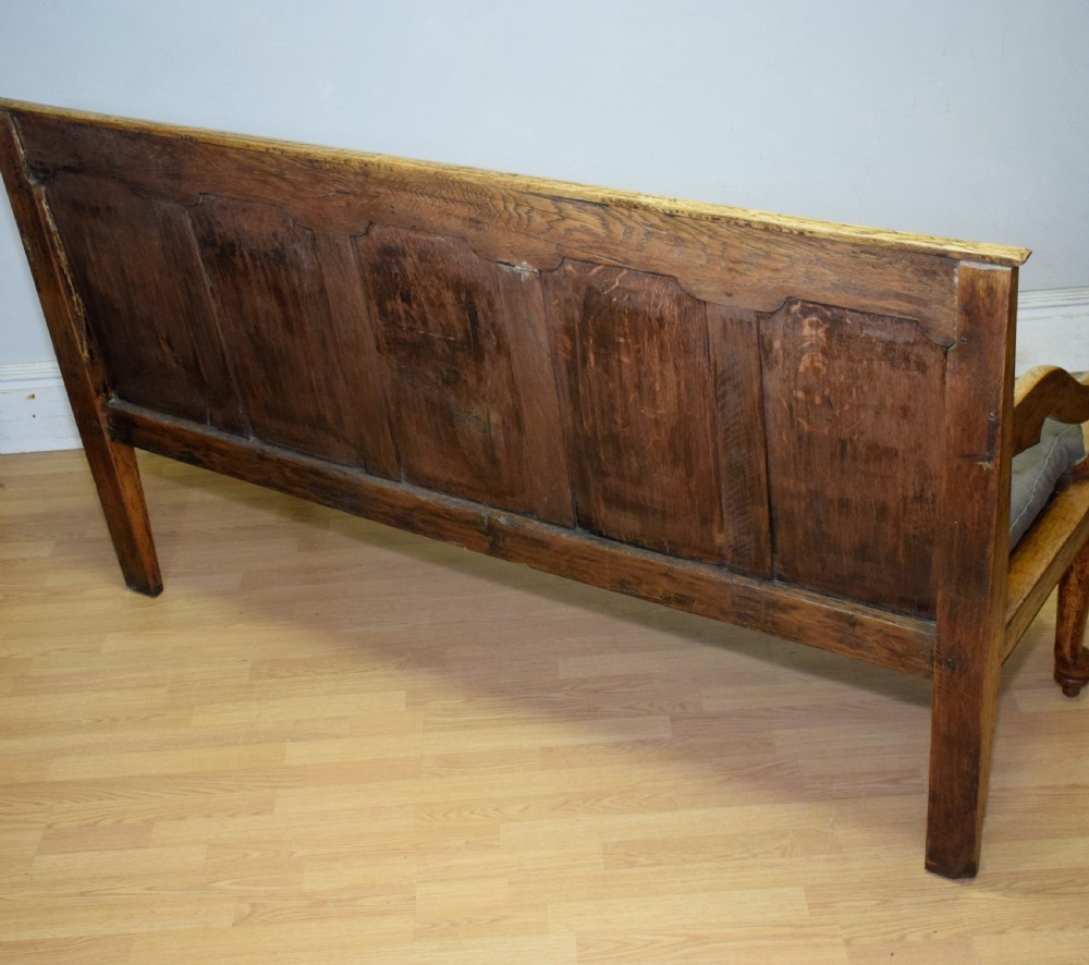 Antique Georgian Oak Settle 6ft View XX