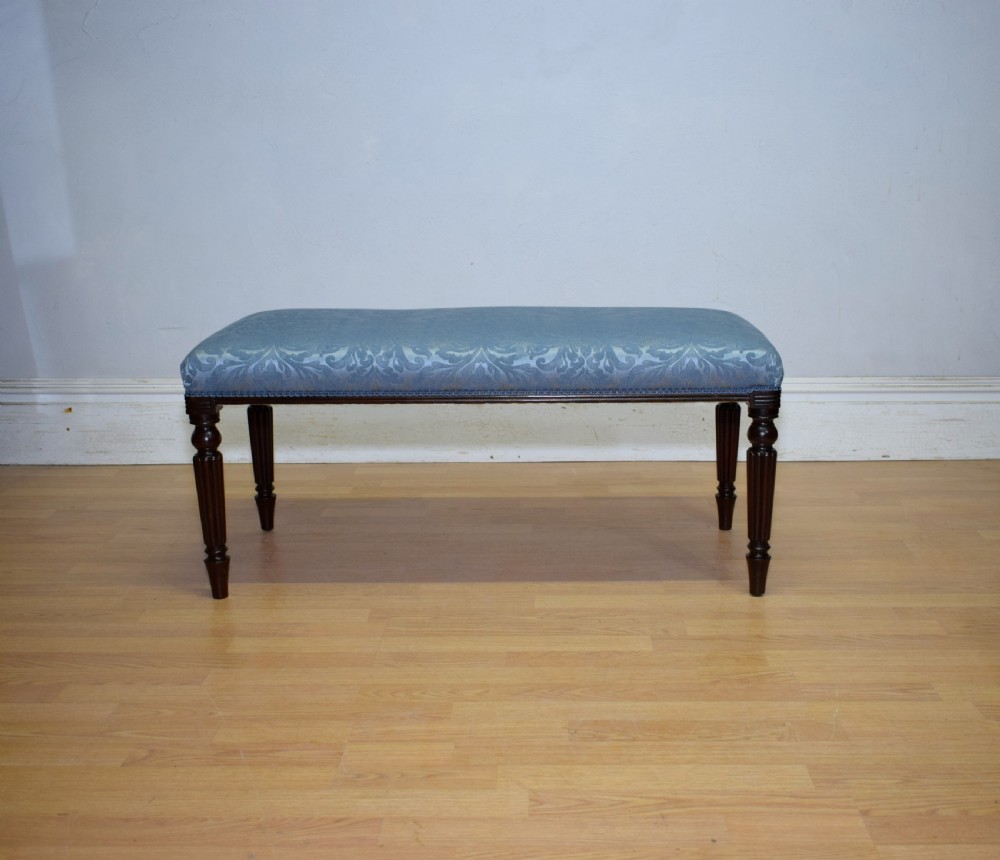 19th Century Mahogany Long Stool View V