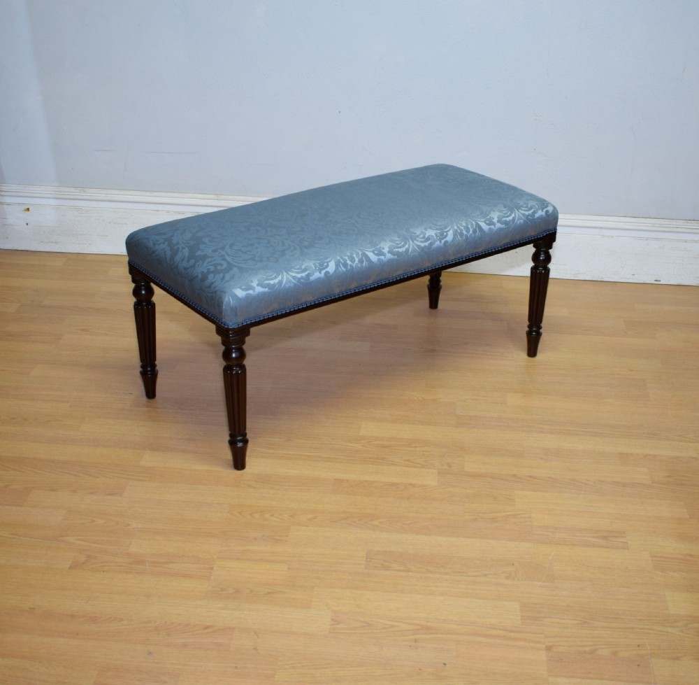 19th Century Mahogany Long Stool View VIII