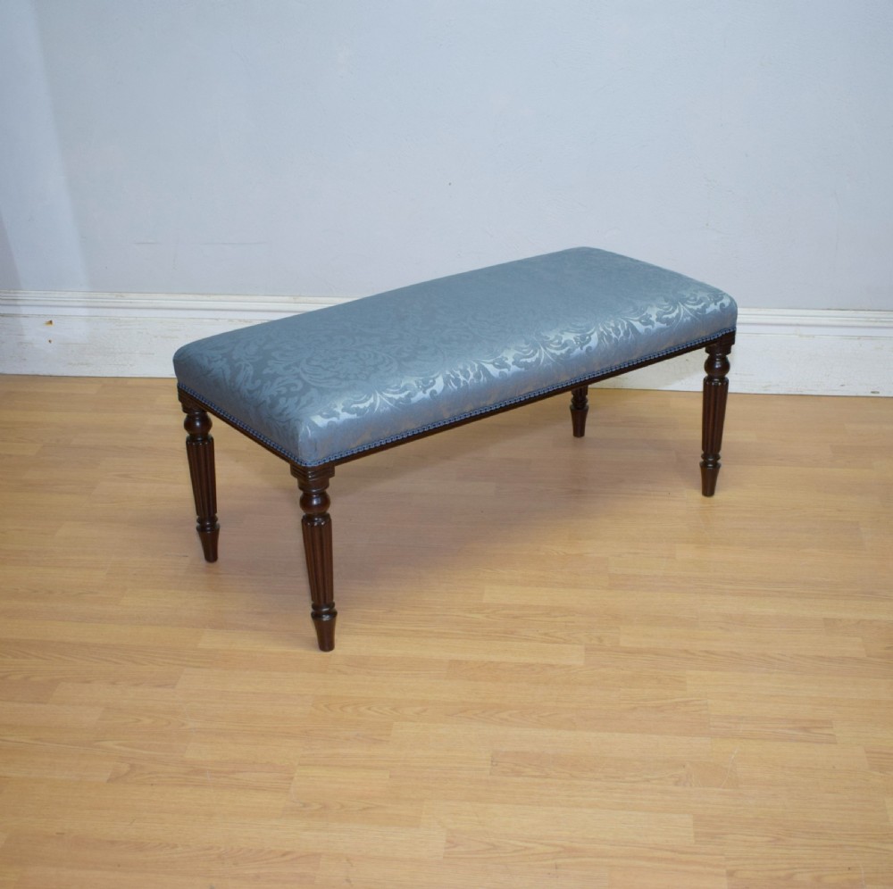 19th Century Mahogany Long Stool View IX
