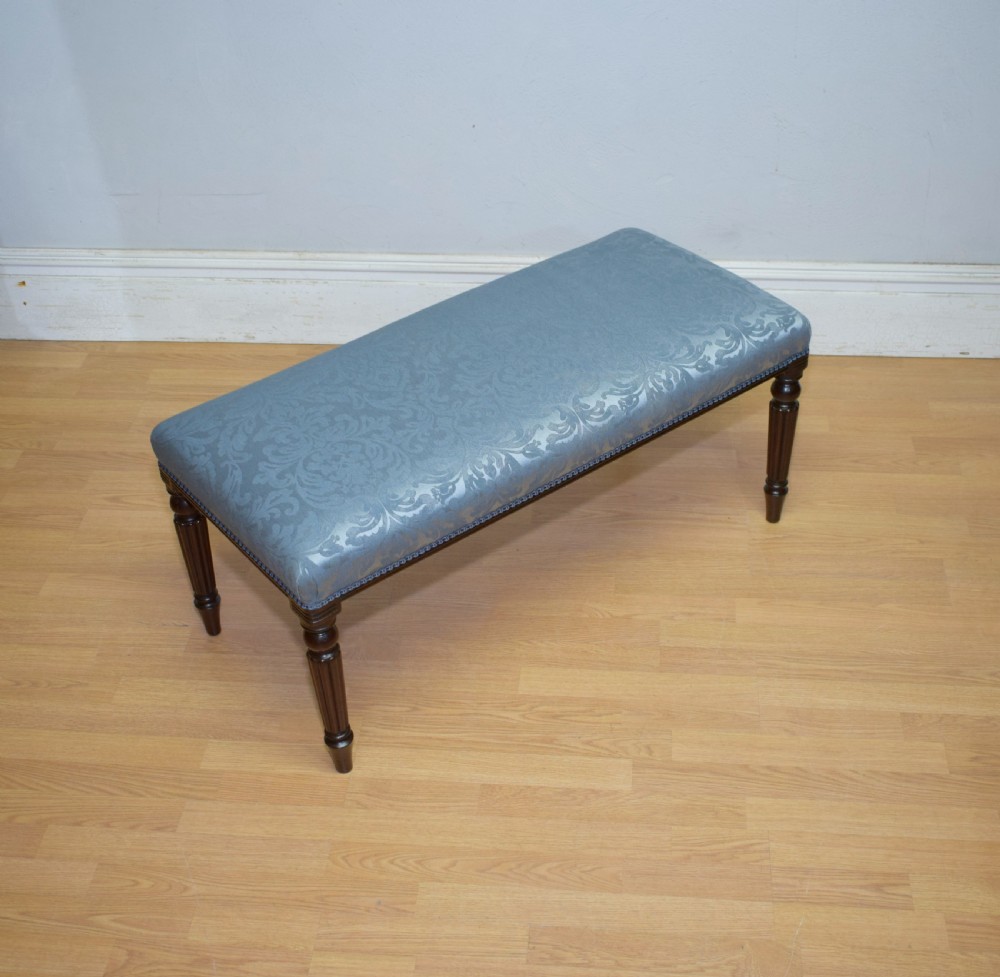 19th Century Mahogany Long Stool View X
