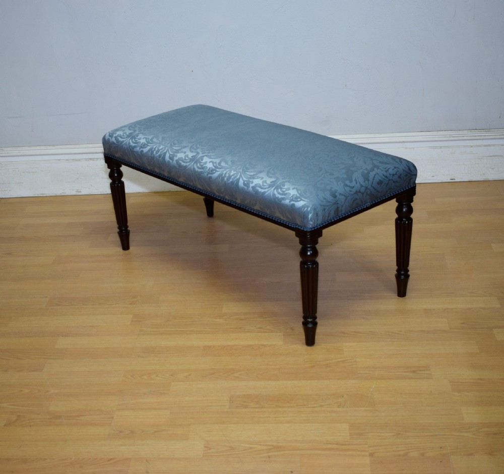 19th Century Mahogany Long Stool View XIII