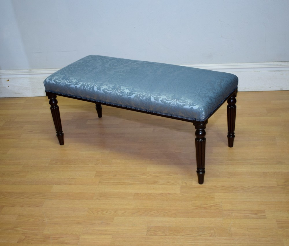 19th Century Mahogany Long Stool View XIV