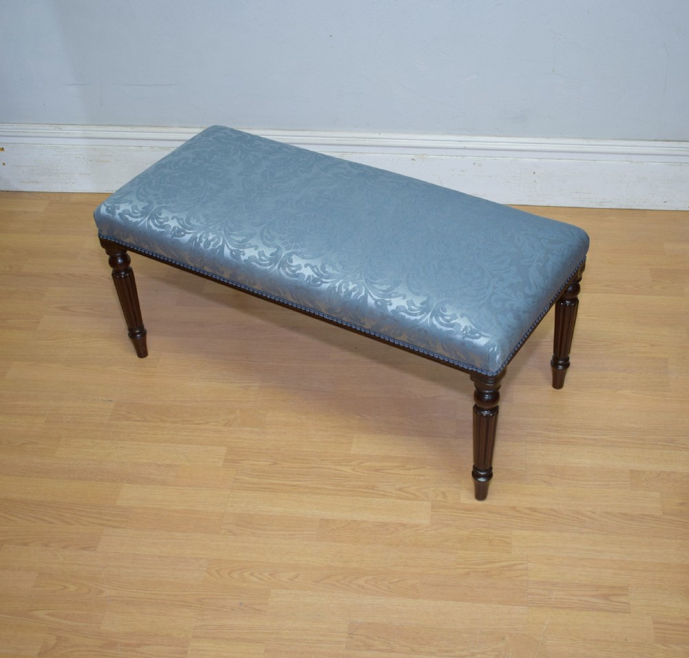 19th Century Mahogany Long Stool View XV