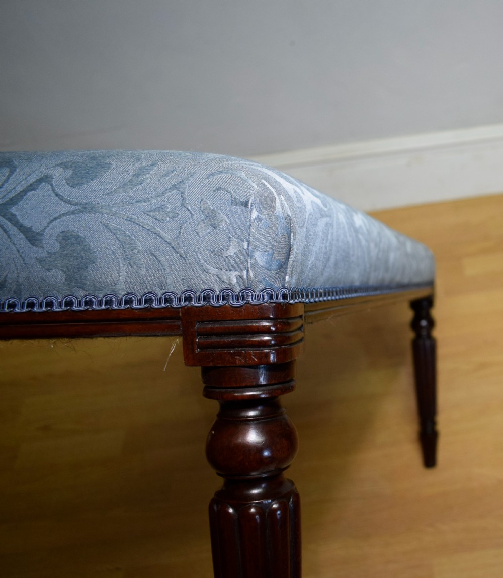 19th Century Mahogany Long Stool View XVIII