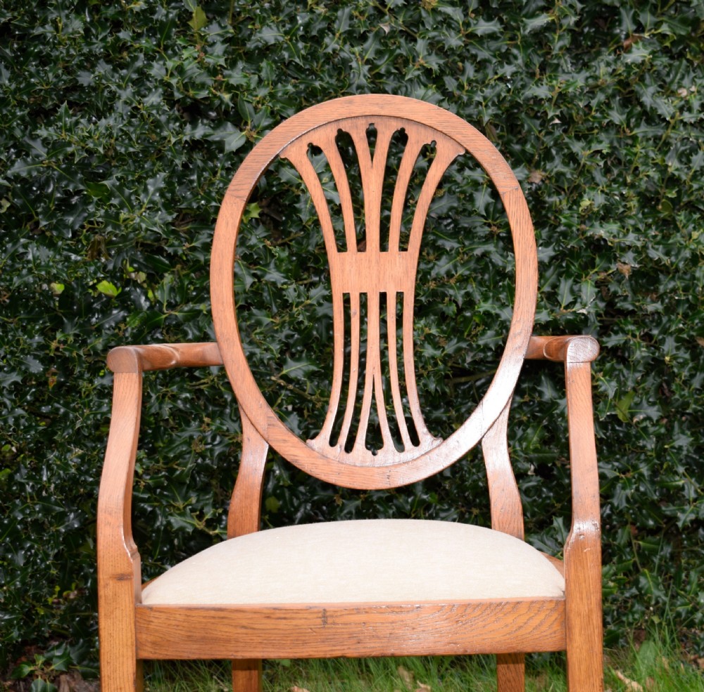  Early 20th Century Pair of Oak Armchairs View V