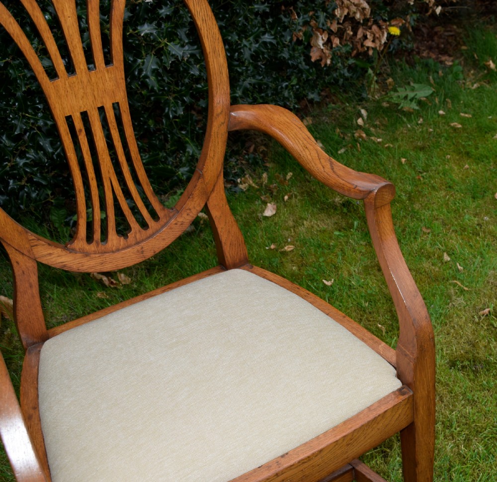  Early 20th Century Pair of Oak Armchairs View VIII