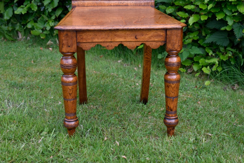 Victorian Gothic Oak Hall Chair View VI