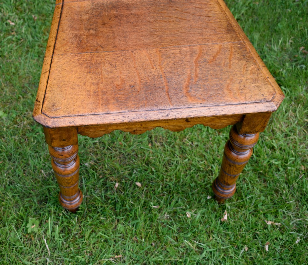 Victorian Gothic Oak Hall Chair View XV
