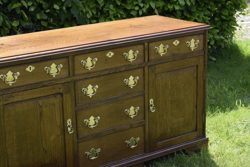 Early 20th Century Georgian Oak Dresser Base View VII