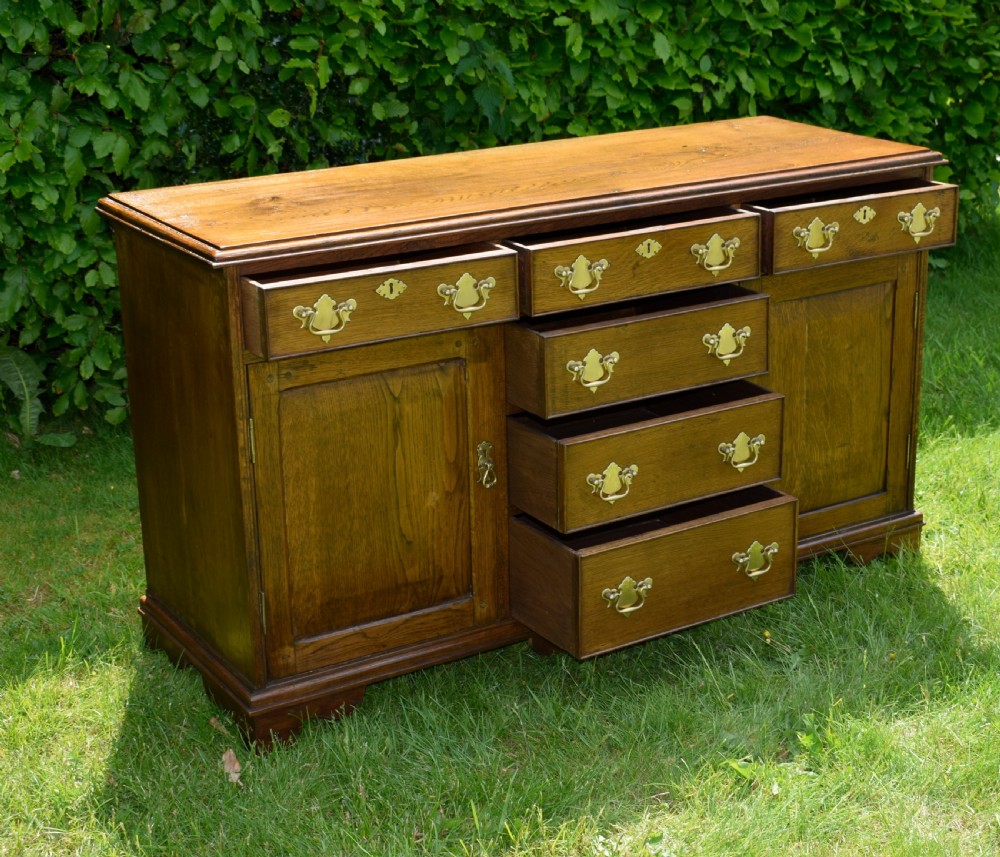 Early 20th Century Georgian Oak Dresser Base View IX