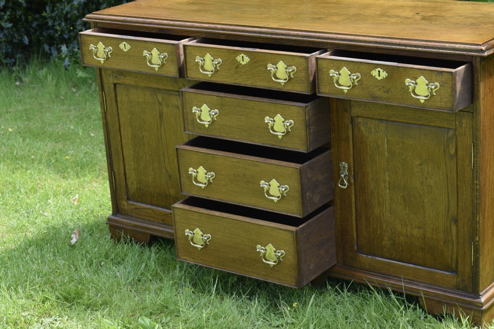 Early 20th Century Georgian Oak Dresser Base View XI