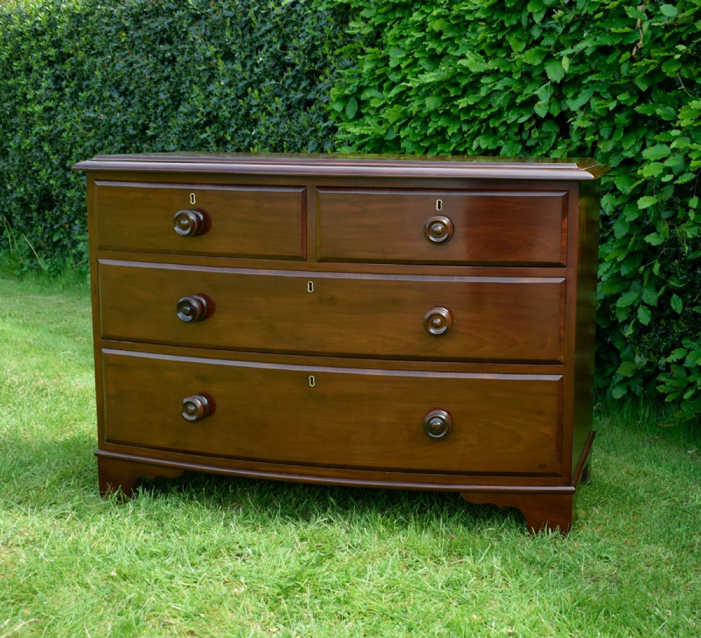 Victorian Bow Fronted Chest of Drawers View IV