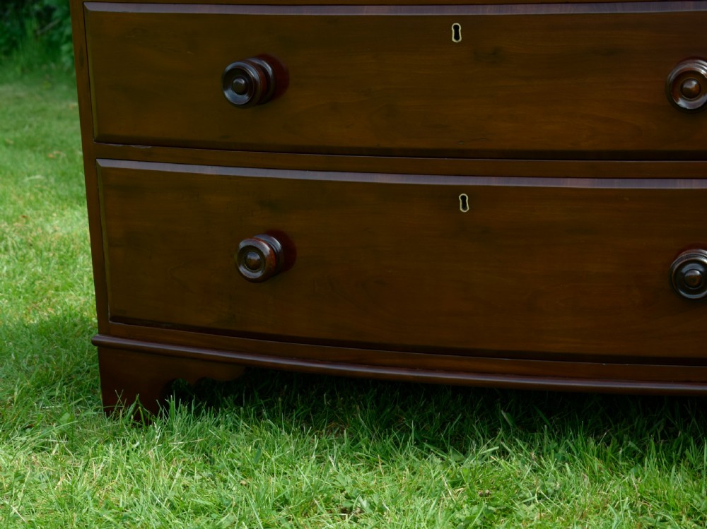 Victorian Bow Fronted Chest of Drawers View V