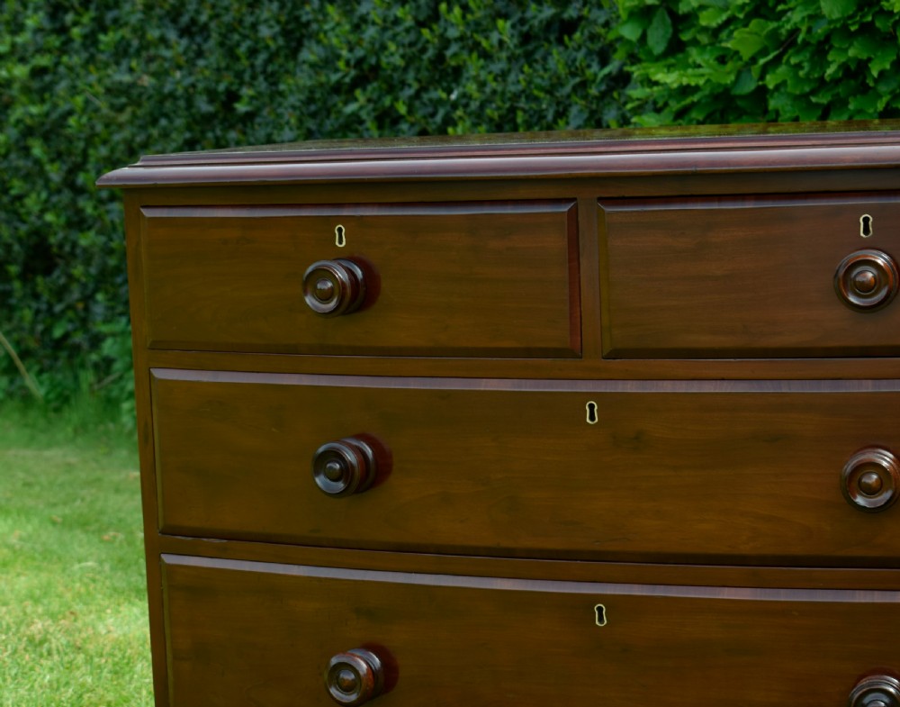 Victorian Bow Fronted Chest of Drawers View VII