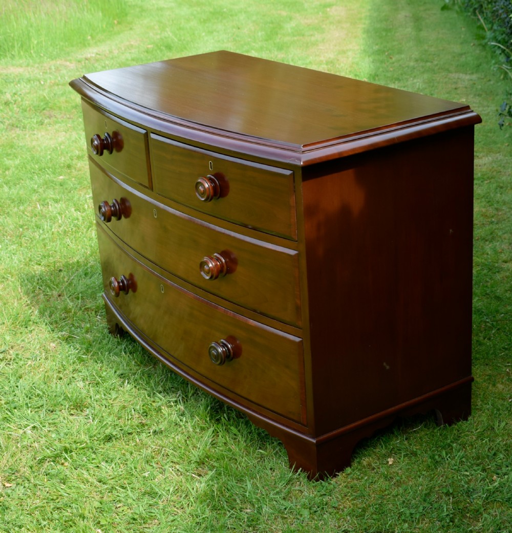 Victorian Bow Fronted Chest of Drawers View X