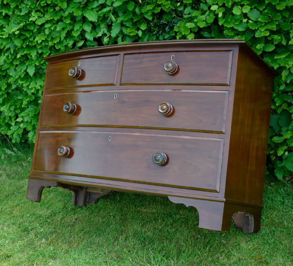 Victorian Bow Fronted Chest of Drawers View XX