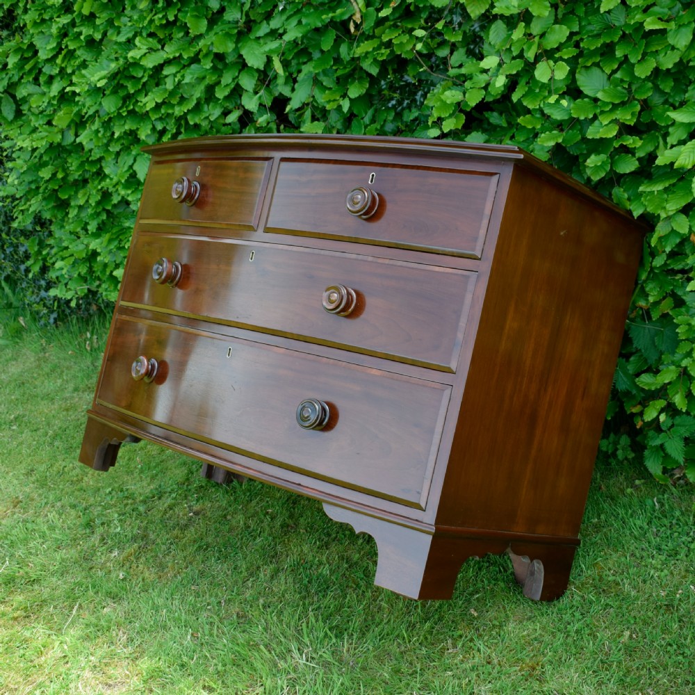 Victorian Bow Fronted Chest of Drawers View XXI