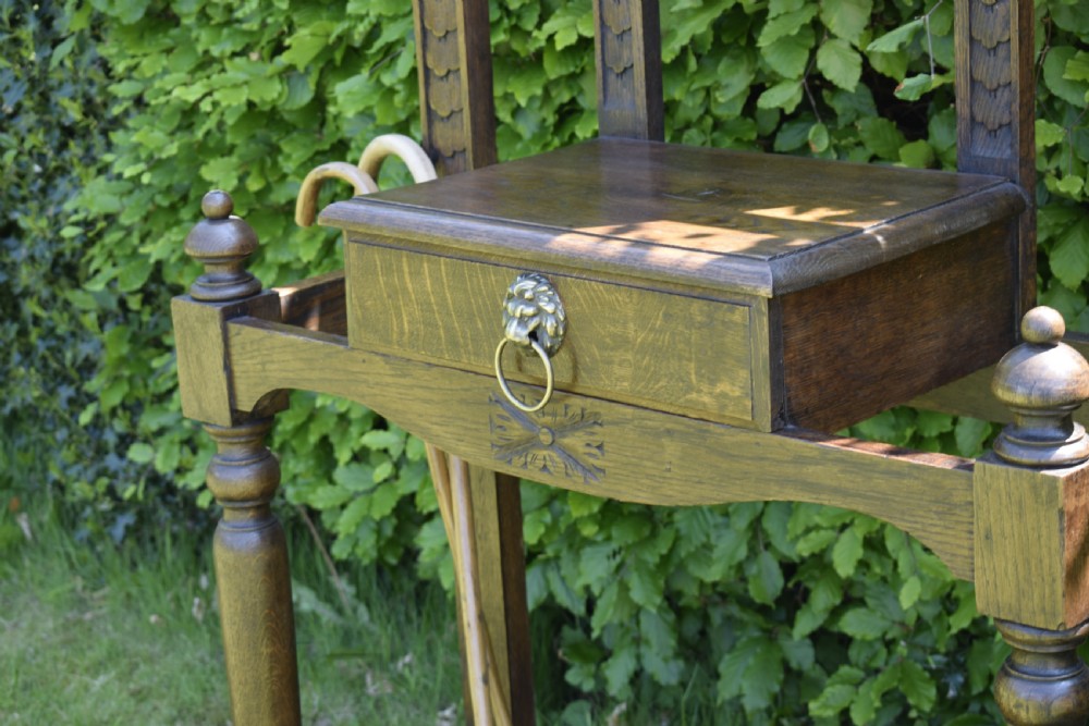 Victorian Carved Oak Hall Stand View III