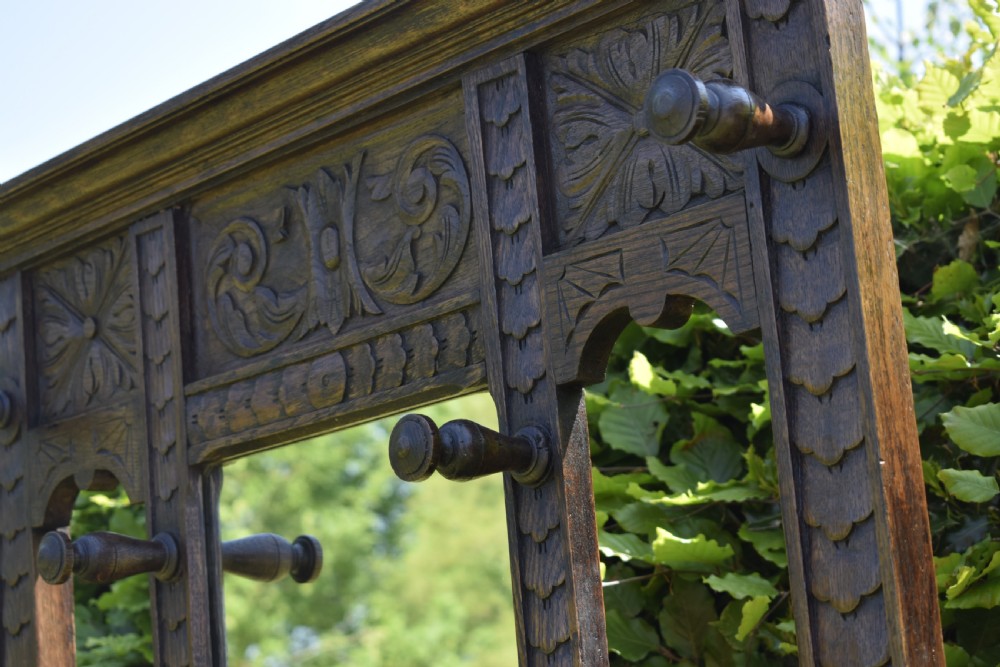 Victorian Carved Oak Hall Stand View V