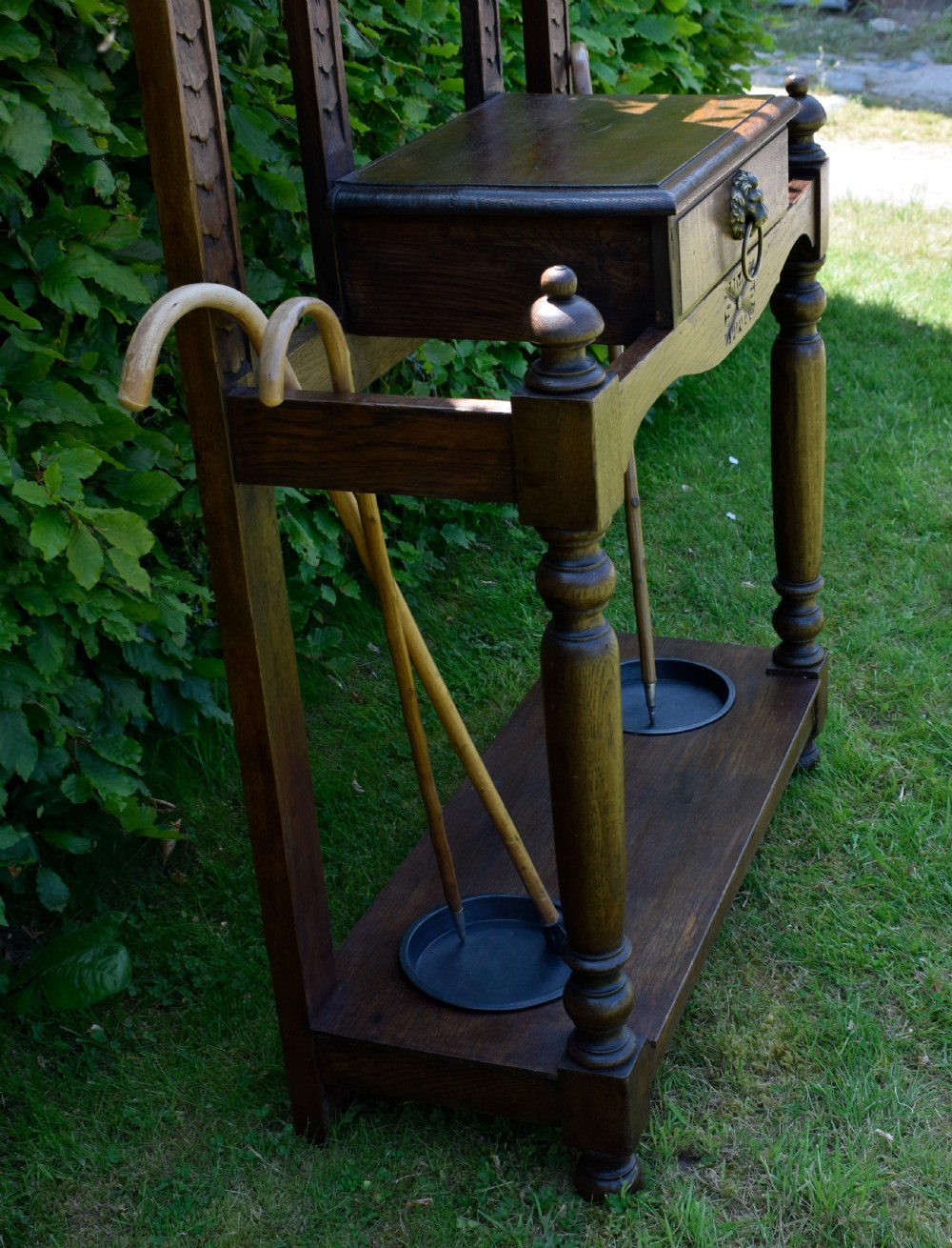 Victorian Carved Oak Hall Stand View XV