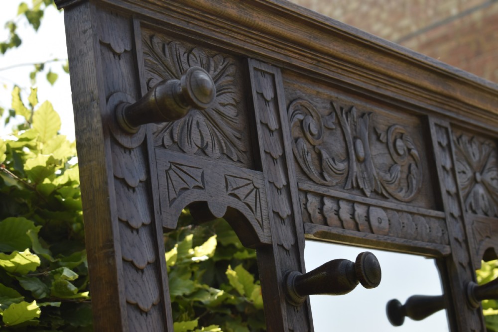 Victorian Carved Oak Hall Stand View XVI