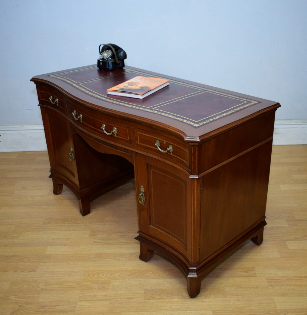 Edwardian Mahogany & Inlaid Desk